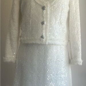 10 Crosby Derek Lam Ivory Textured Ensemble